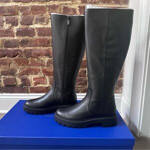 Stuart Weitzman Black Leather Knee Boots